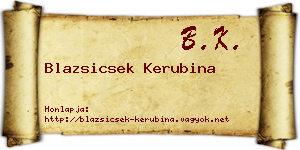 Blazsicsek Kerubina névjegykártya